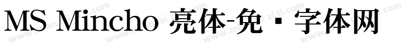 MS Mincho 亮体字体转换